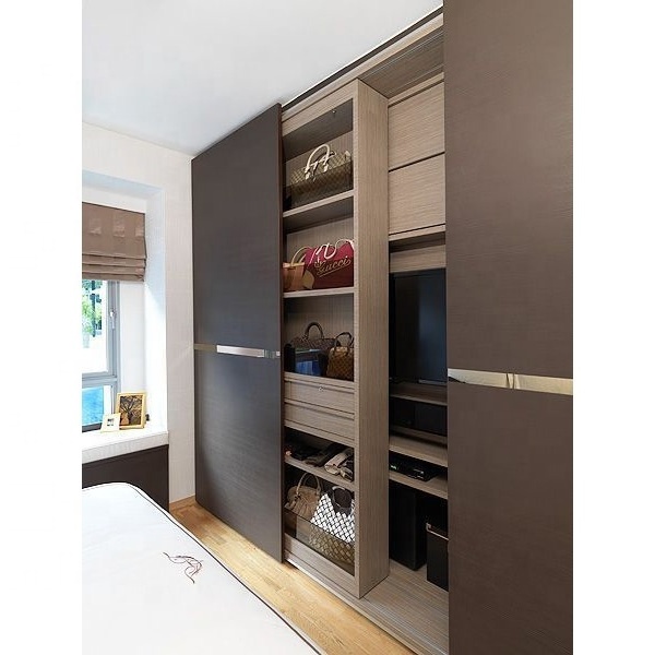 2023 Hangzhou Vermont Italy Style New High End Cloth Wardrobe Cabinet With Sliding Door Design