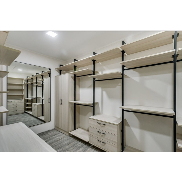 2023 Hangzhou Vermont Modern U shaped Wardrobe Design Professional Custom Wood Melamine Bedroom Closet