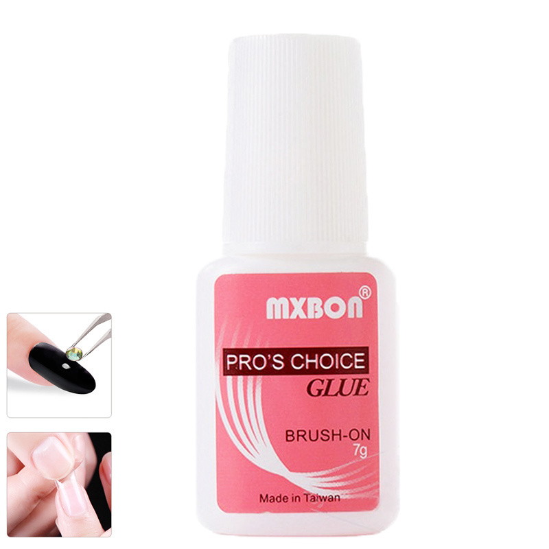 7g glue nail tip Best Price Acrylic Artificial press on nails glue Mini Pink professional  mxbon nail glue