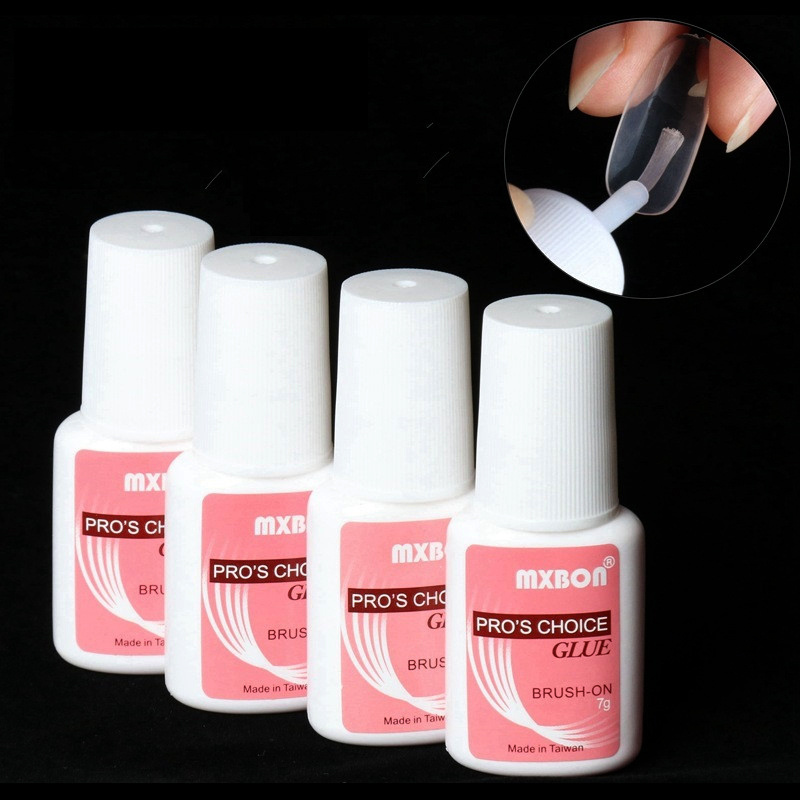 7g glue nail tip Best Price Acrylic Artificial press on nails glue Mini Pink professional  mxbon nail glue