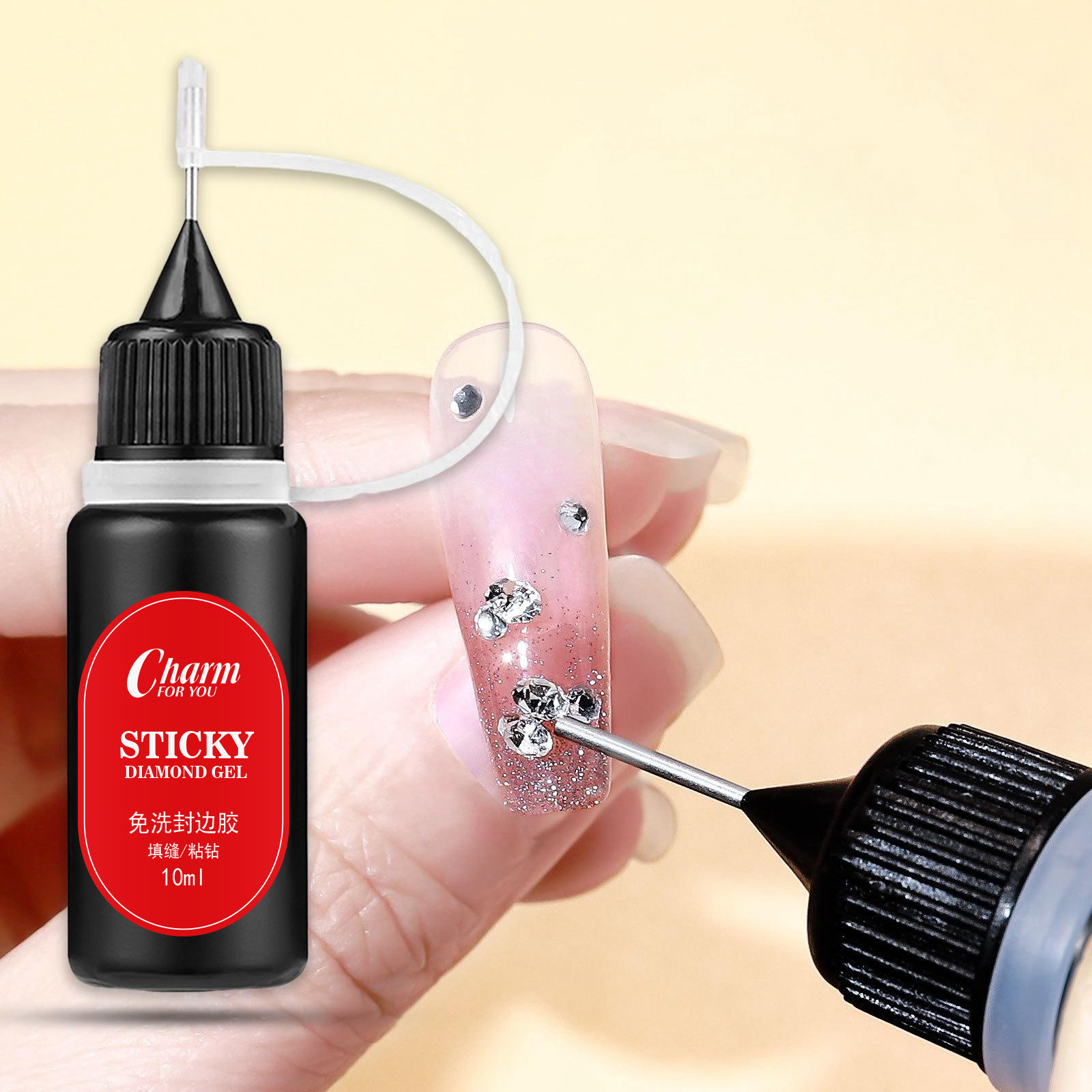 Rhinestone Glue For Nails Super Strong Nail Adhesive Glue Professional Gap Filling Gel Polish Stick Diamond Glue