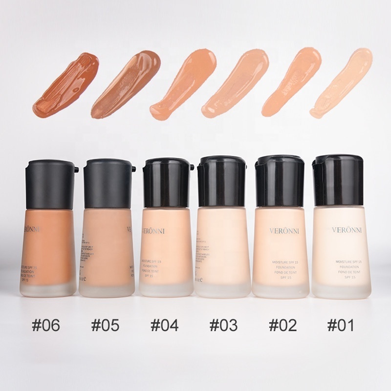 6 Color Full Coverage Makeup Liquid Waterproof Whitening Moisturizing Cream Foundation