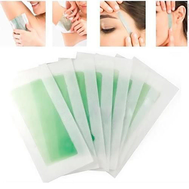 Disposable 2 sheet/Pcs Hair Removal Depilatory Wax Strips Waxing Wipe Sticker Hair Removal