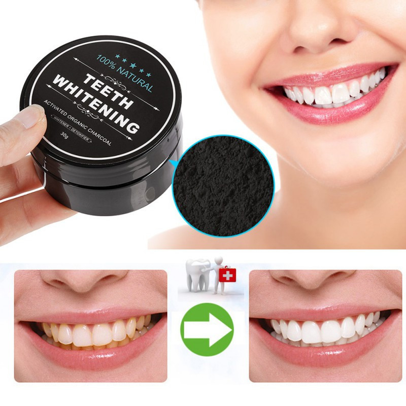 Hot Selling Beautiful Smile Teeth Whitening Products Charcoal Tooth Activated Carbon Powder 30g