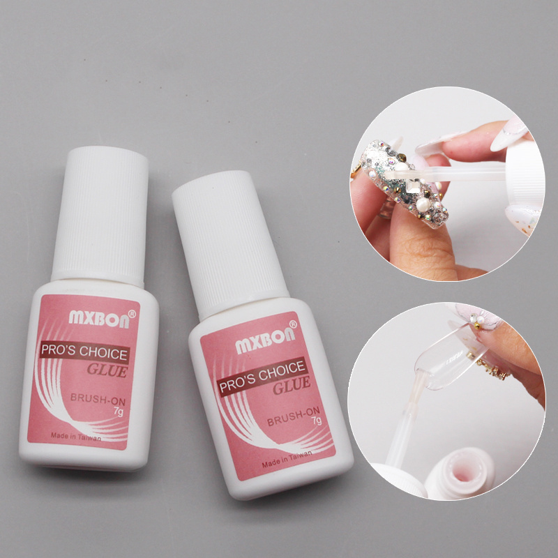 Strong Adhesive Nail Glue False Nails Glitter Acrylic Decoration Brush False Tip Nail Glue