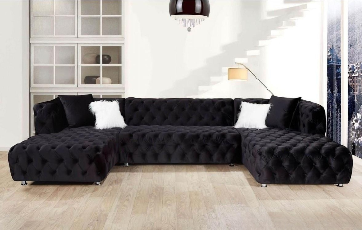 Commercial home furniture European style sectional sofa l shaped velvet luxury sofa set living room  modern solid wood sofa