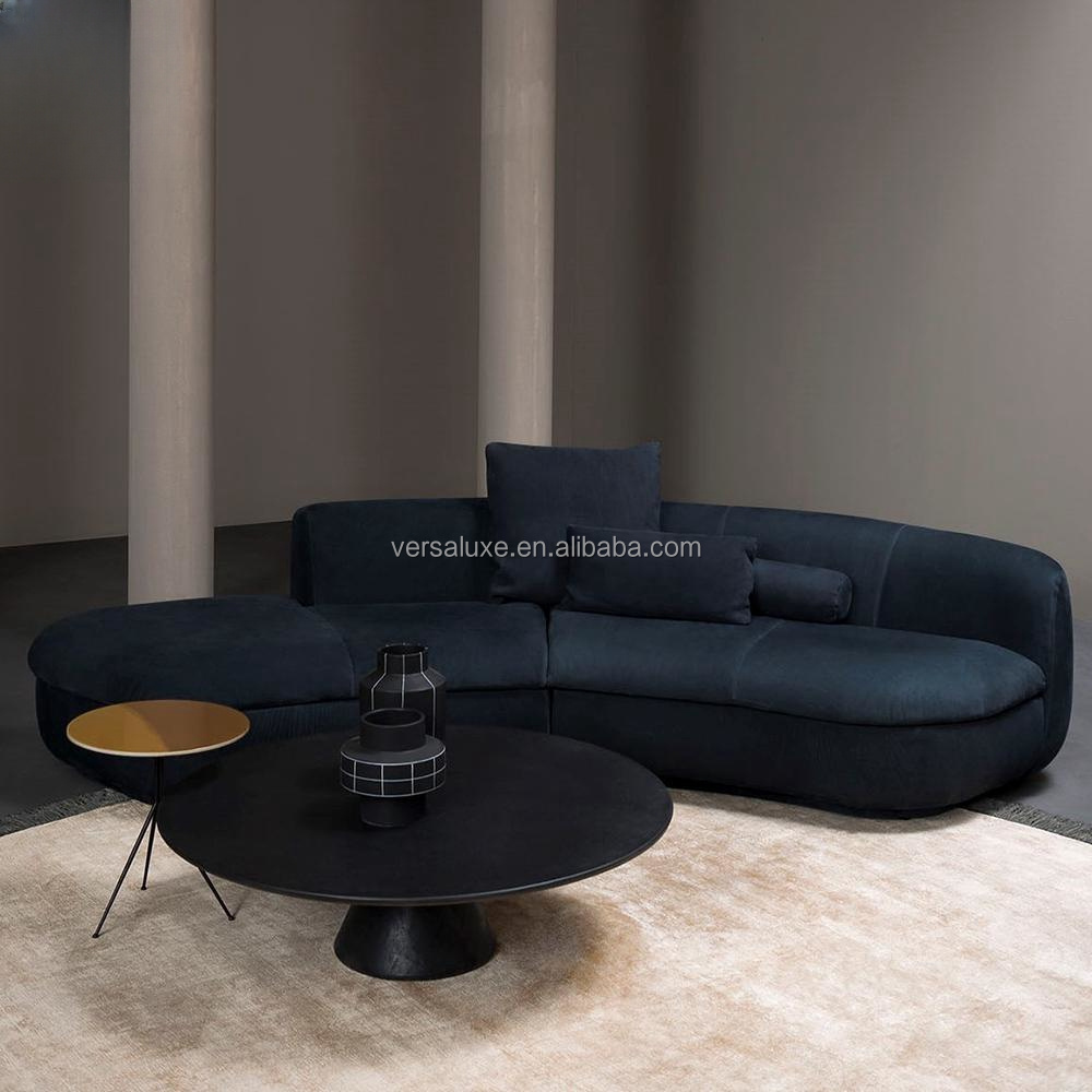 new milano italian style combination lounge sofa divano tufted round c shaped baxter sofa