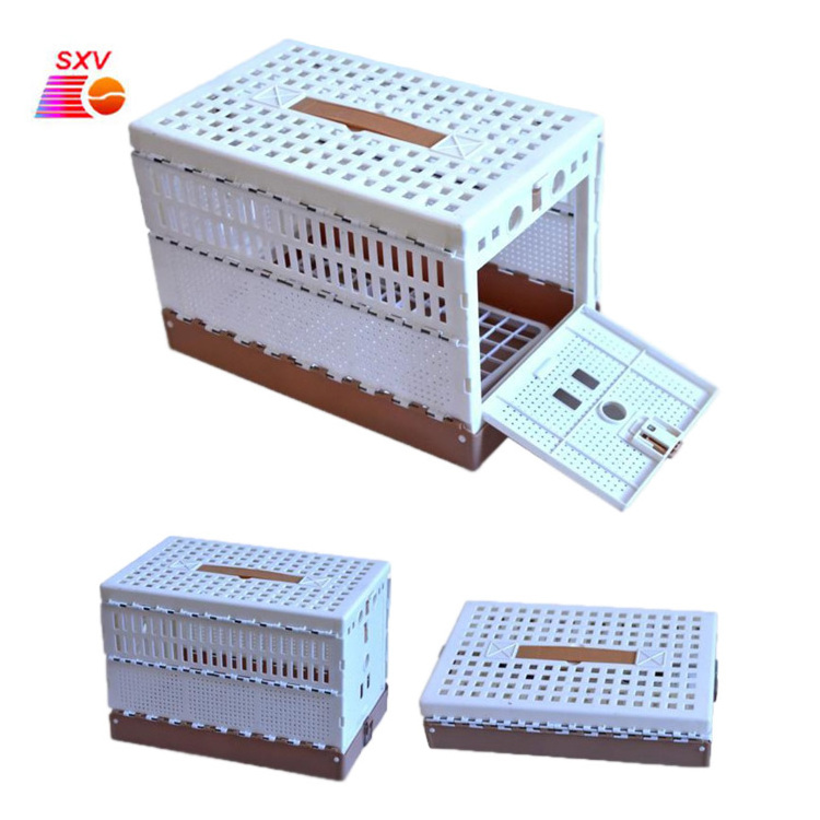 Pet product plastic  pigeon bird transport cage box ABS training pigeon flying folding cage