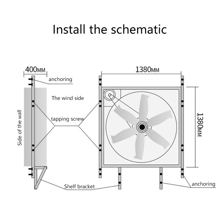 Greenhouse ventilation exhaust fan  poultry house cooling exhaust fan