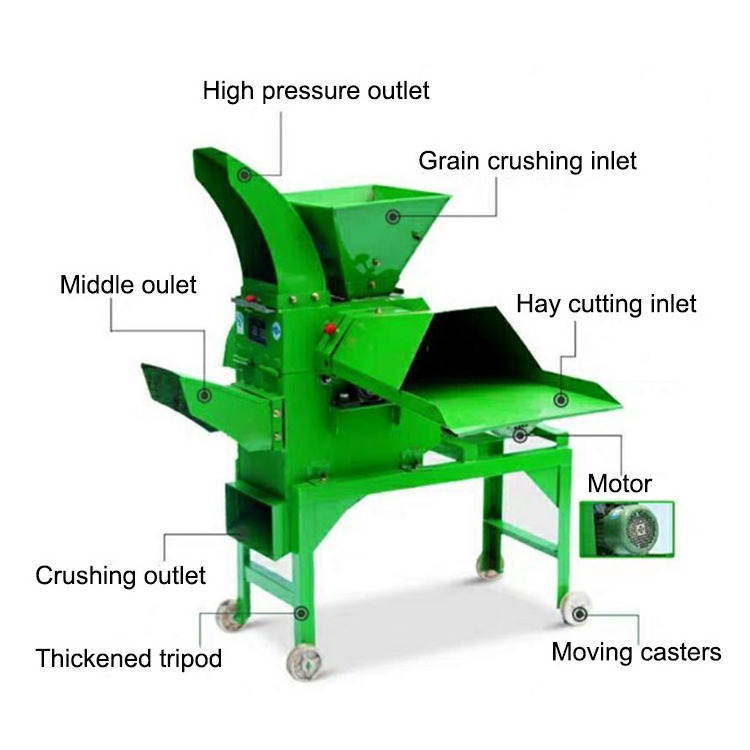 Animal Feed Processing Grass Cutting Corn Straw Chopper Chaff Cutter Machine