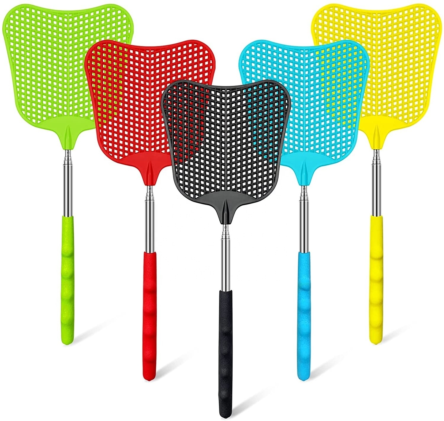 Vertak 26inch Plastic Telescopic Hand Held Portable Flyswatter Extendable Pole Mosquito Fly Swatter