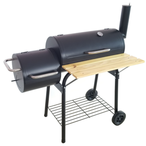 VERTAK iron camping bbq smoker grill commercial heavy duty charcoal bbq grill with side table