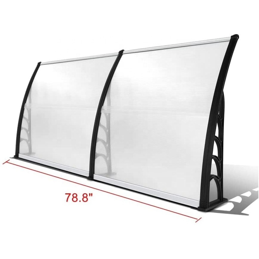 VERTAK Outdoor Patio Hollow Polycarbonate Board Rain Protection Back Door Canopy