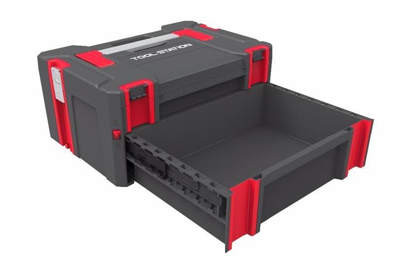 VERTAK Aluminium handle and lock wholesale general plastic tool box with drawers