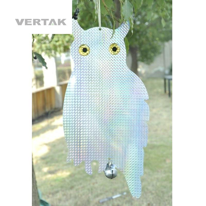 VERTAK Garden plastic bird scarecrow Fake Owl Hanging Reflective Owl for Woodpecker Deterrent Bird Blinder Hanging Owl Decoys