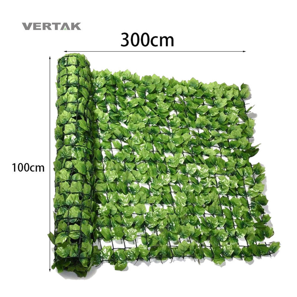 Vertak 3m artificial leaf garden decoration fences wall cover expandable privacy fence