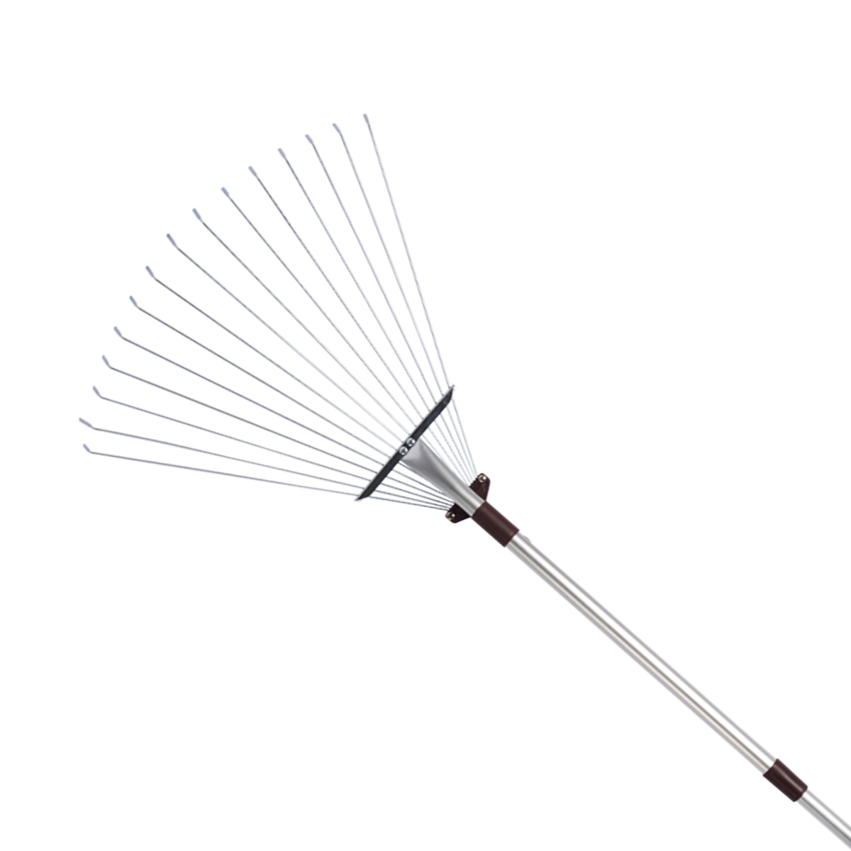 VERTAK 15 teeth heavy duty telescopic china leaf rake landscape garden metal rake with handle