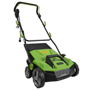 Vertak 1500W Electric Garden Walk Behind Lawn Scarifier And Dethatcher Raker With Collection Bag