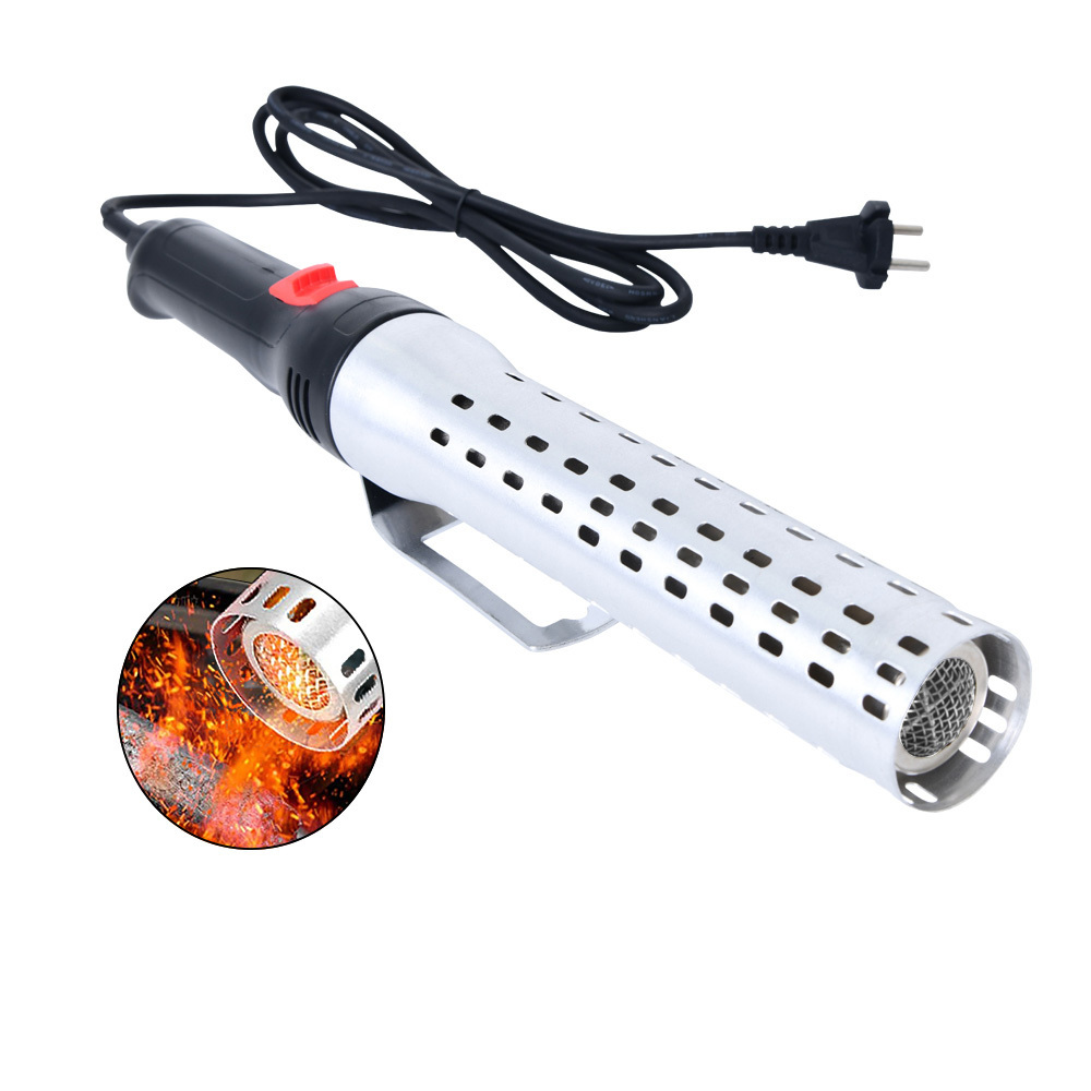 Vertak air volume 500L/min metal bbq lighter electric 2000W air blower charcoal starter with stainless steel grid