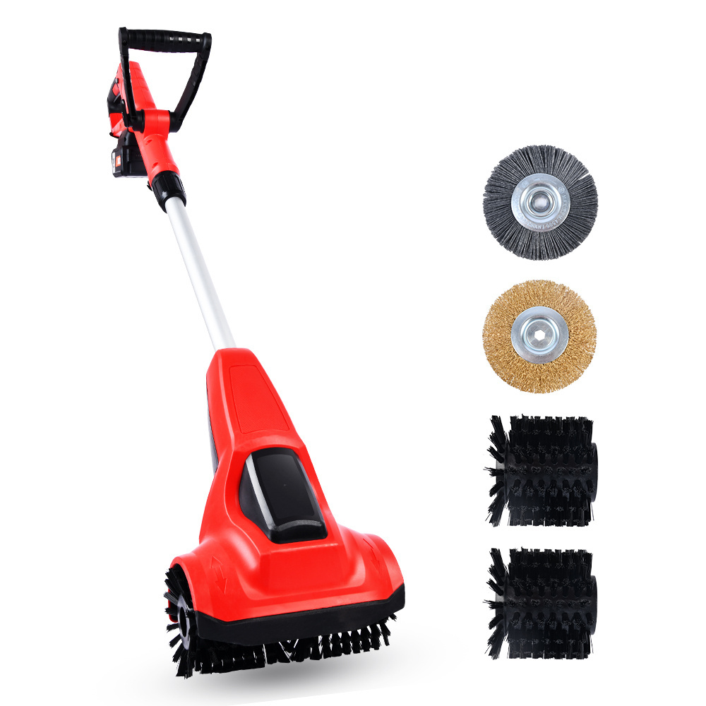 Vertak walk behind carpet sweeper battery hand push tennis court sweeper with magnetic motor