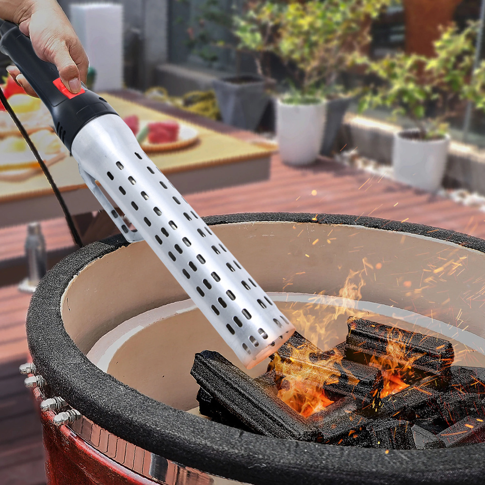 Vertak air volume 500L/min dustproof metal lighter for bbq 2000W electric charcoal lighter igniter tool