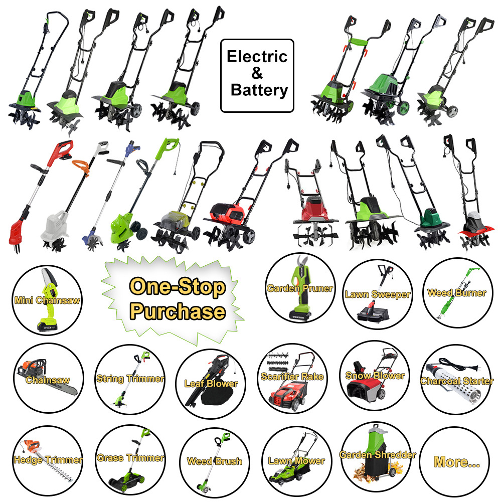 Vertak 800W electric mini power tiller china machine cultivator high quality blade farm mini tiller for sale