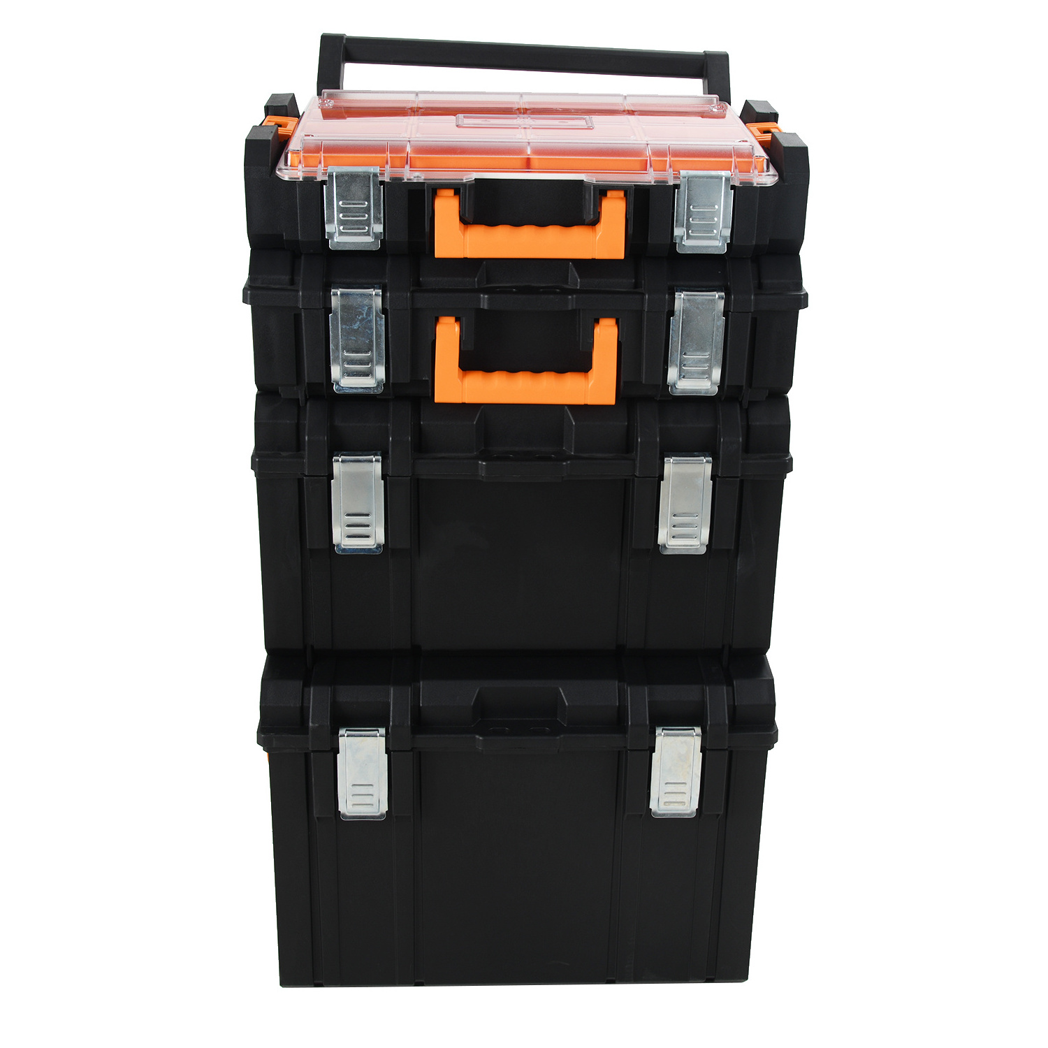 VERTAK waterproof stackable plastic trolley tool box rolling tools organizer box with wheels