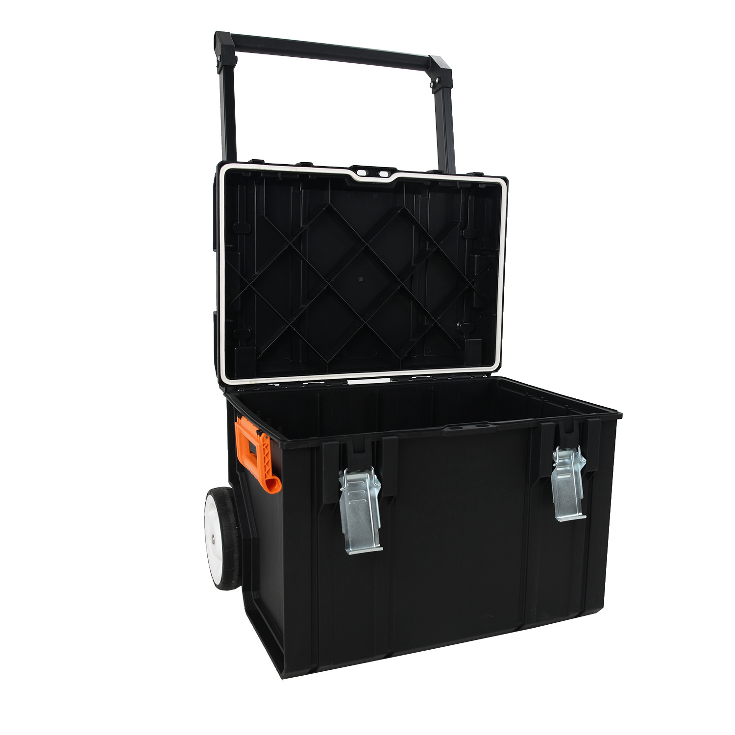 VERTAK stackable plastic mobile tool box trolley waterproof rolling tool case with wheels for storage and transportation