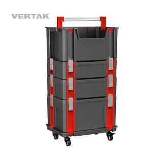 VERTAK cusstomized mechanic set portable empty rolling storage tool box