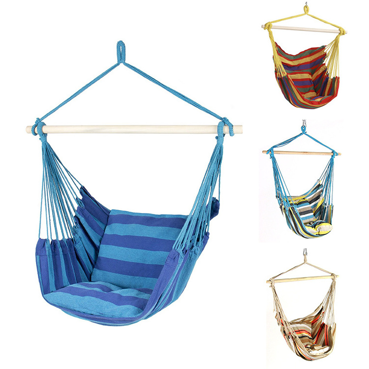 VERTAK indoor outdoor hanging swing hammock chair with cushion