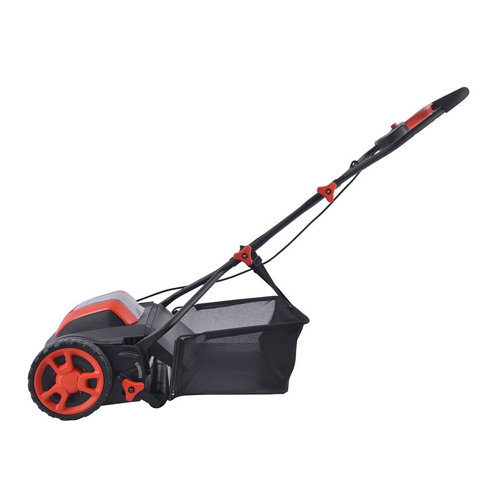 Vertak wholesale battery hand lawn mower cordless 15 inch grass mower machine with double safety switch