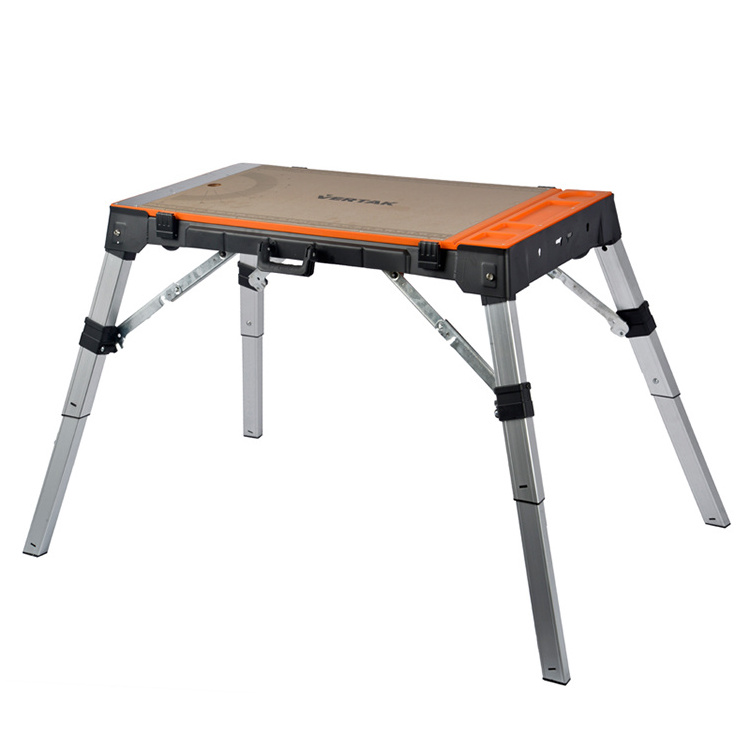 VERTAK Portable Working Table 4 in 1 Woodworking Benches With Aluminum Stand And Plastic Platform