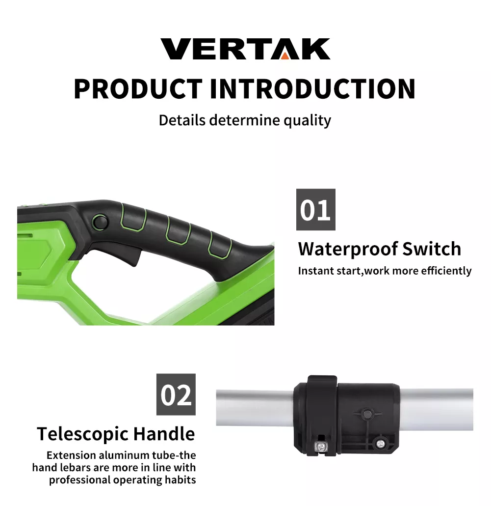 VERTAK professional garden trimmer machine industrial power string trimmer