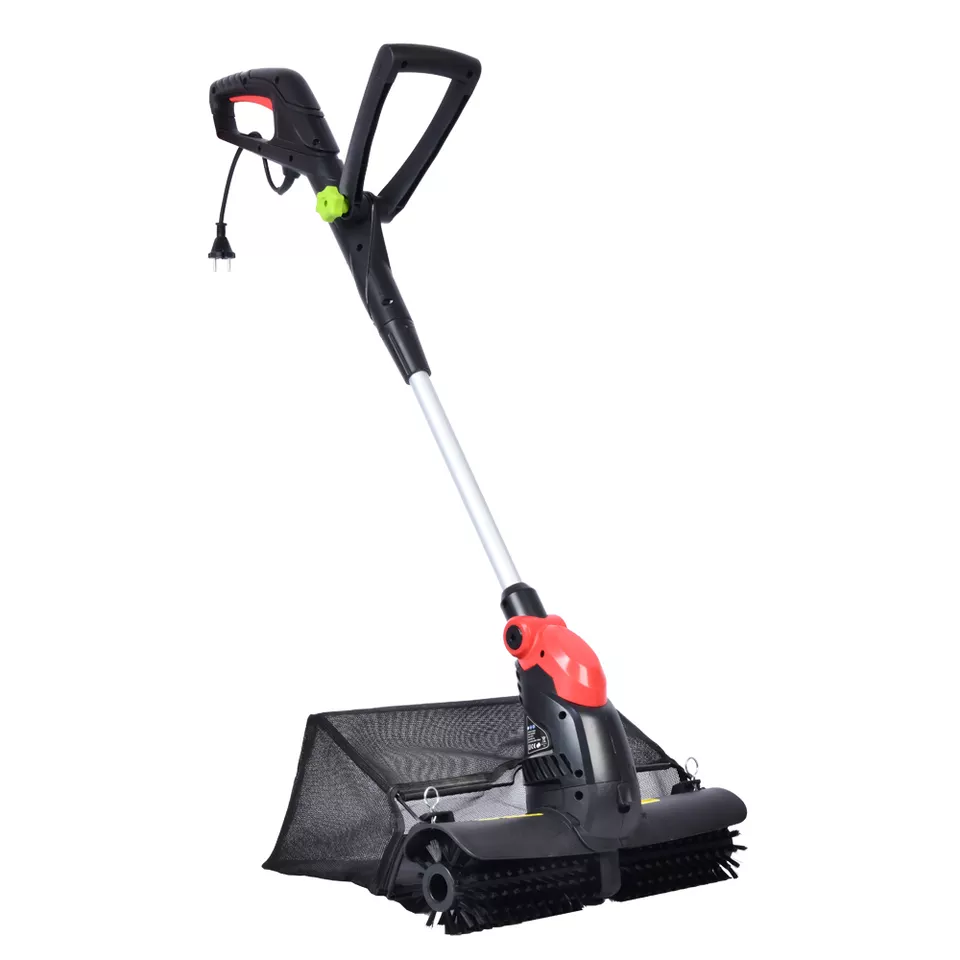 VERTAK artificial grass electric walk behind sweeper machine 300w patio yard garden outdoor power sweeper