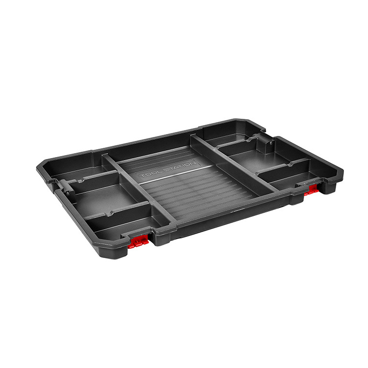 VERTAK Mechanic portable interlocking trolley plastic tool box with wheels