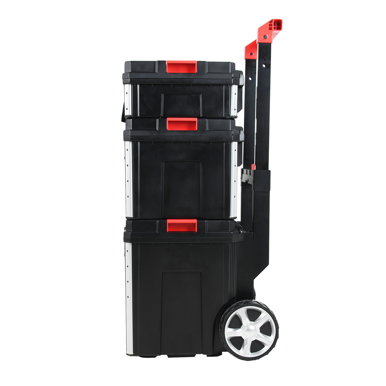 VERTAK Hand Trolley Stackable Tool Box Set Iron and PP Plastic Mobile Combination Tool Box Set Customizable OEM Support