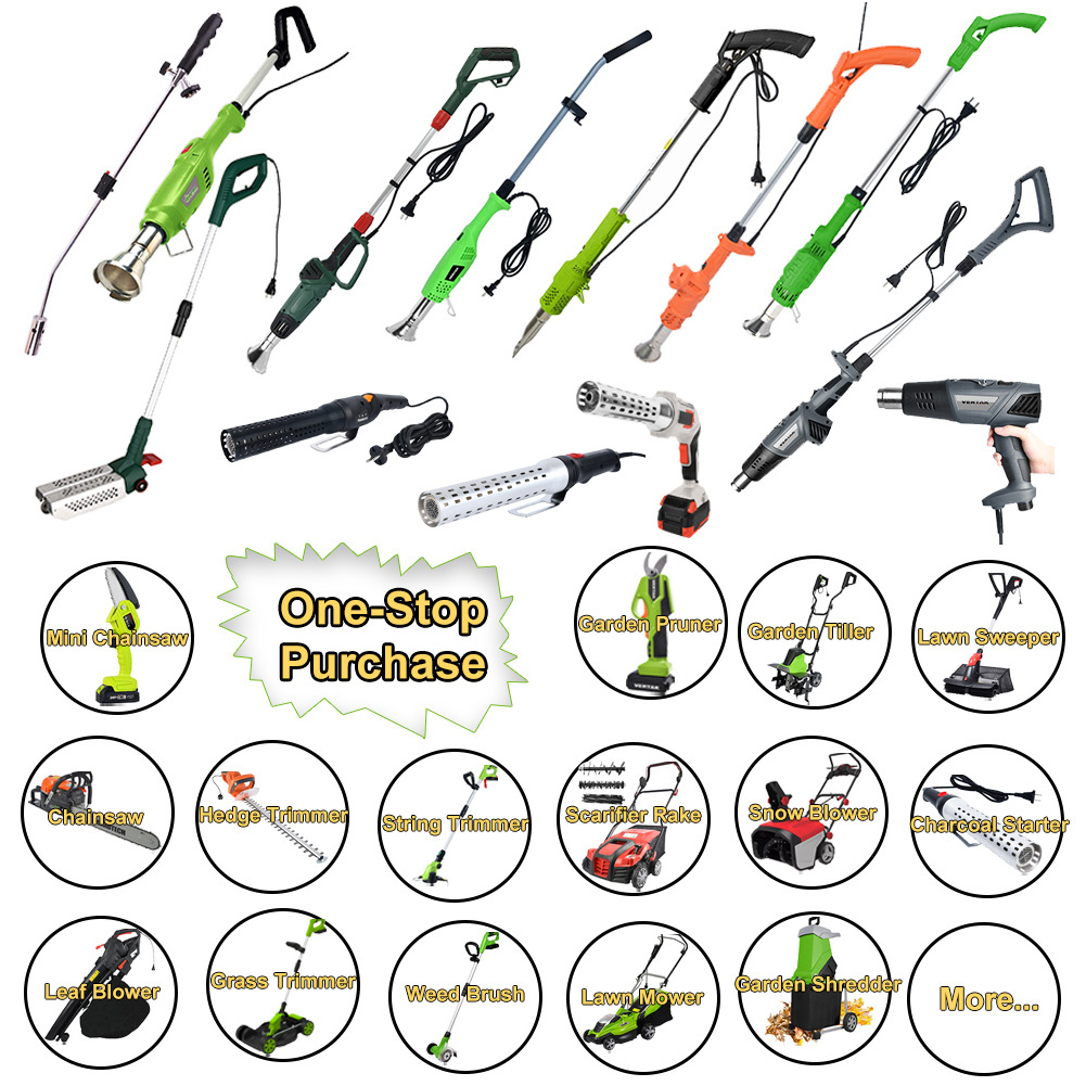 VERTAK 2000W Multi-Function Electric Grass Weed Killer and BBQ Heating Torch for Garden Use