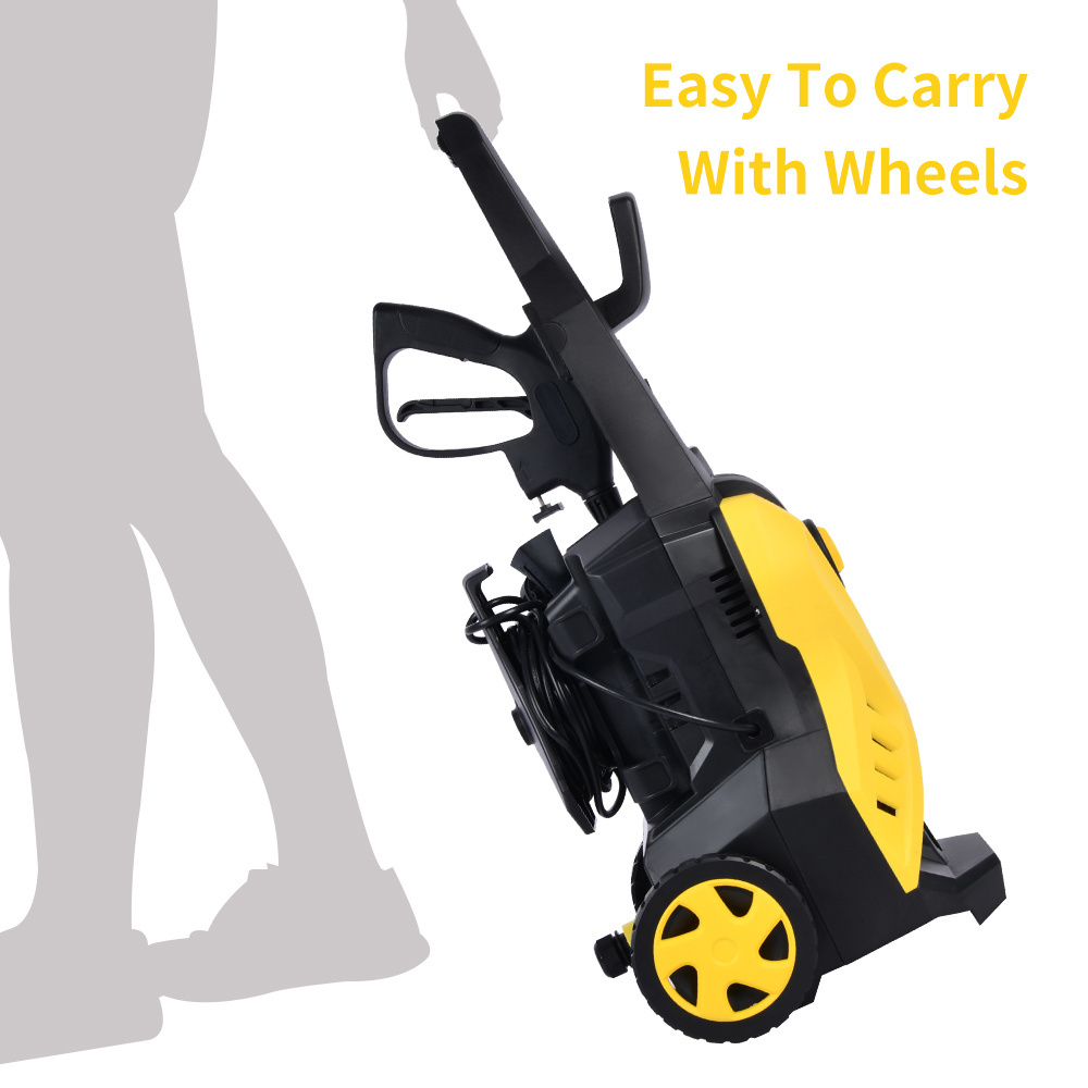 VERTAK 1700W 135 Bar max pressure portable washer high pressure car washer machine with wheels