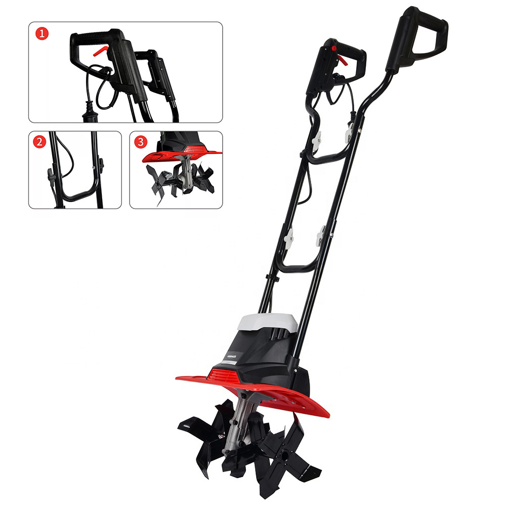 VERTAK professional electric plough small garden tiller mini power tiller machine