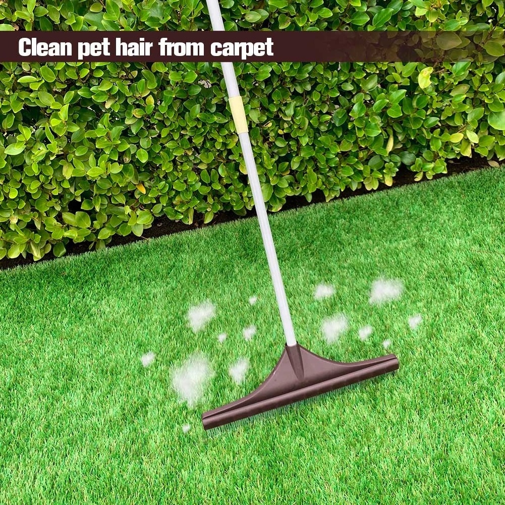 VERTAK Outdoor Garden Artificial Grass Cleaning Sweeper Long Handle Turf Brush