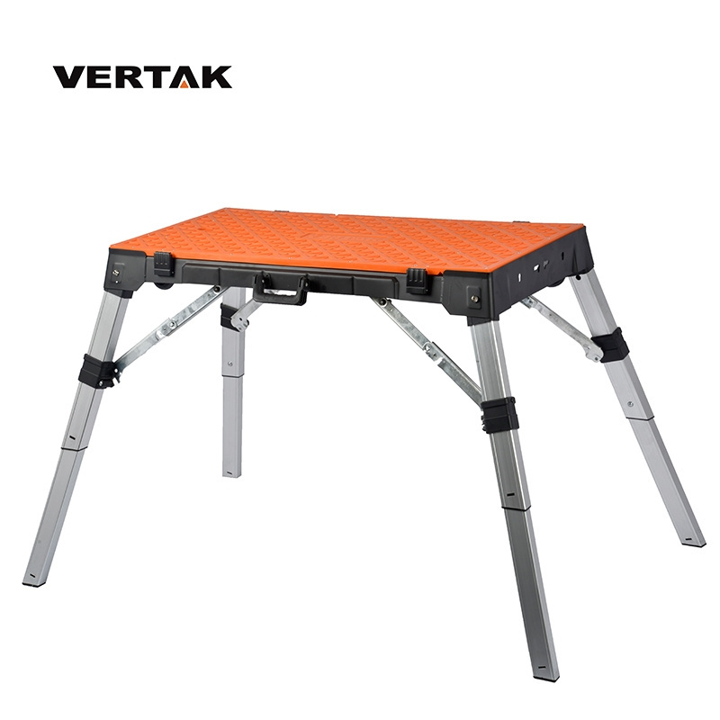 VERTAK Portable Working Table 4 in 1 Woodworking Benches With Aluminum Stand And Plastic Platform