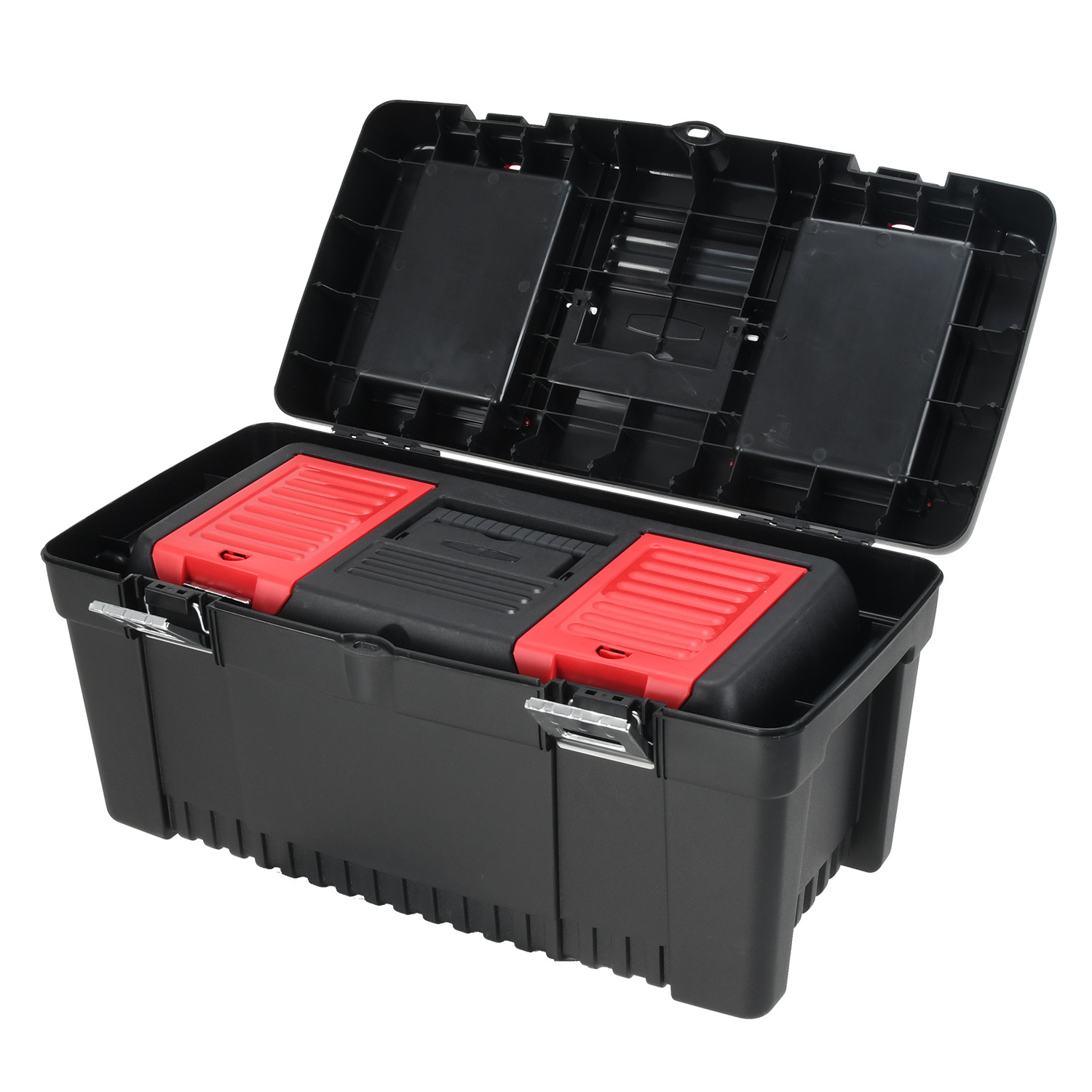 Vertak 4 in 1 tool storage plastic tool box set heavy duty mechanic empty toolbox tool organizer