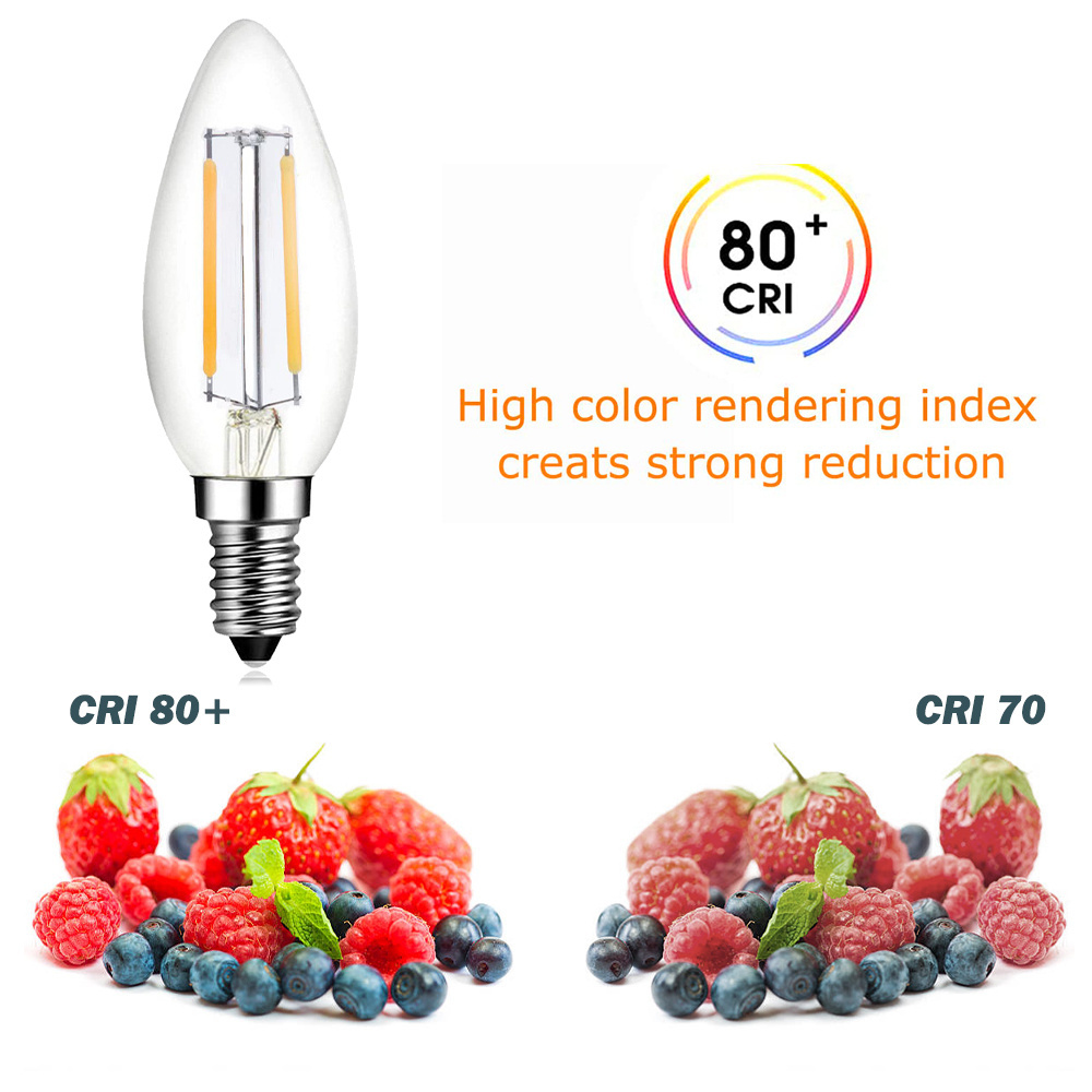 Hot Sale 2W 4W 6W 8W 10W 3000K 4000K 6500K Incandescent Bulb C35 E14 Led Filament Bulb