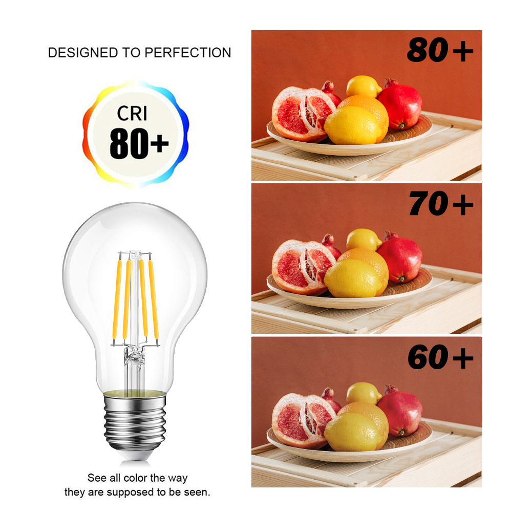 Vertak 3000K 4000K 6500K 4W Vintage Led Filament Light Bulb A60 E27 Lamp Led Filament Bulb Led Filament Bulb