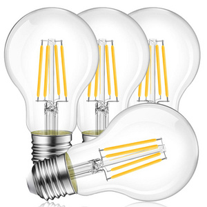 Vertak 8W Led Vintage Decorative Filament Light Bulb A60 E27 Led Light Chandelier Bulb Warm White