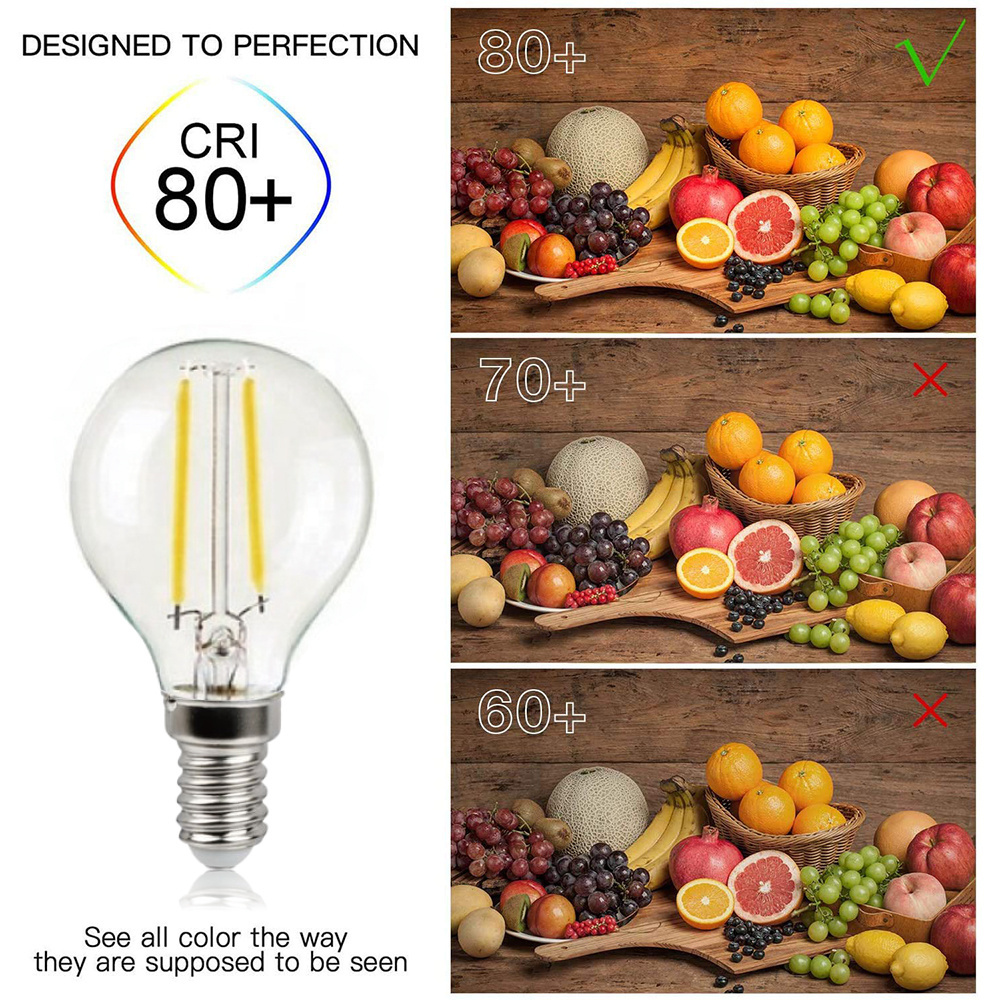 Vertak No Flicker 3000K Led Filament Bulb 2W 4W 6W 8W 10W Glass Indoor Vintage Led Bulb