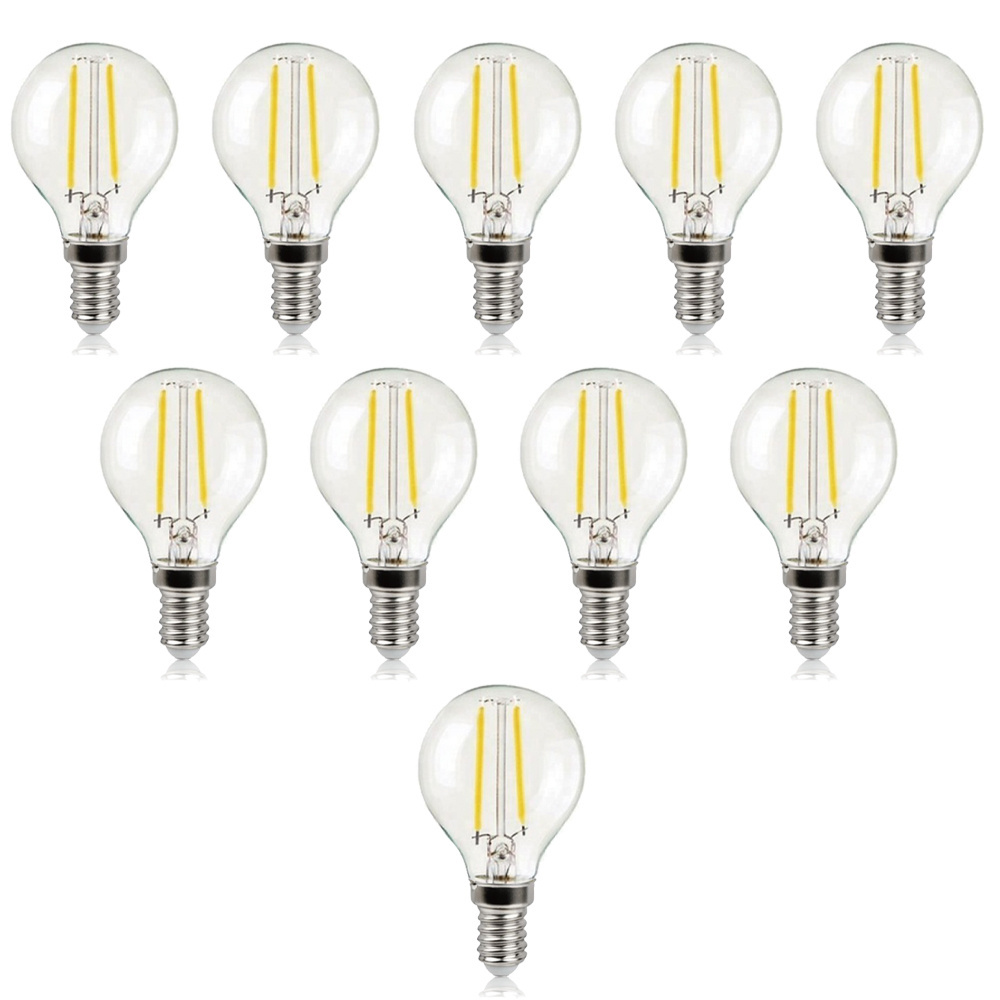 Vertak No Flicker 3000K Led Filament Bulb 2W 4W 6W 8W 10W Glass Indoor Vintage Led Bulb