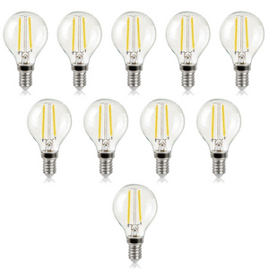 Vertak No Flicker 3000K Led Filament Bulb 2W 4W 6W 8W 10W Glass Indoor Vintage Led Bulb