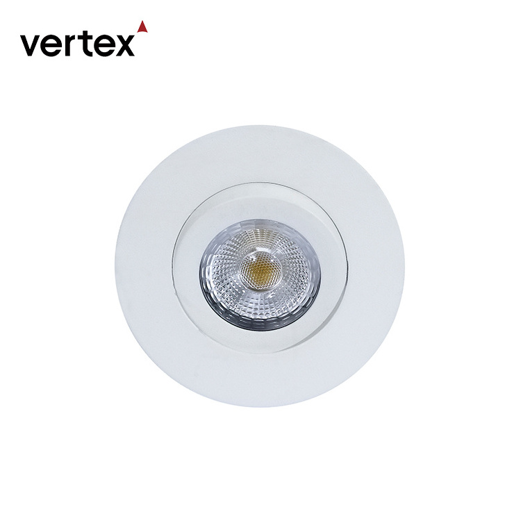 High Lumen Ip65 waterproof bathroom led spot downlights 360 Adjustable gyro Recessed cob Led down light