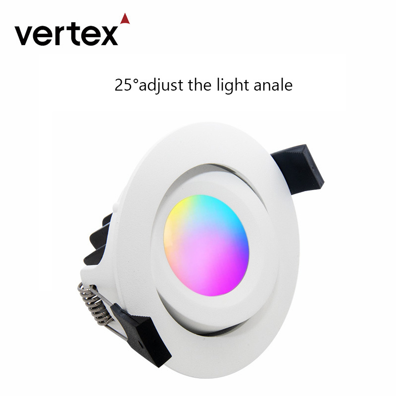 CE SAA Led Spotlight commercial rgbw cob down light recessed adjustable tilt zigbee smart rgb downlight led WiFi